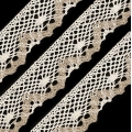 koronka lniana, linen lace.