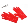 Rękawiczki Koronkowe Czerwone na Wyjątkowe Okazje