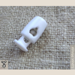 Stoper Mini do Cienkiego Sznurka Biały 10 szt