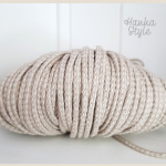 sznurek lniany pleciony plaited linen cord