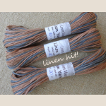 włóczka lniana ręcznie barwiona linen yarn hand-dyed