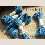 włóczka lniana ręcznie barwiona linen yarn hand-dyed