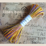 włóczka lniana ręcznie barwiona linen yarn hand-dyed