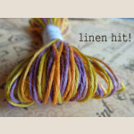 włóczka lniana ręcznie barwiona linen yarn hand-dyed