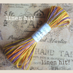 włóczka lniana ręcznie barwiona linen yarn hand-dyed