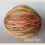 włóczka lniana ręcznie barwiona linen yarn hand-dyed