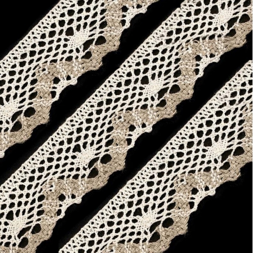 koronka lniana, linen lace.