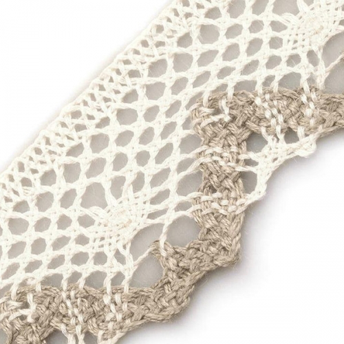 koronka lniana, linen lace.