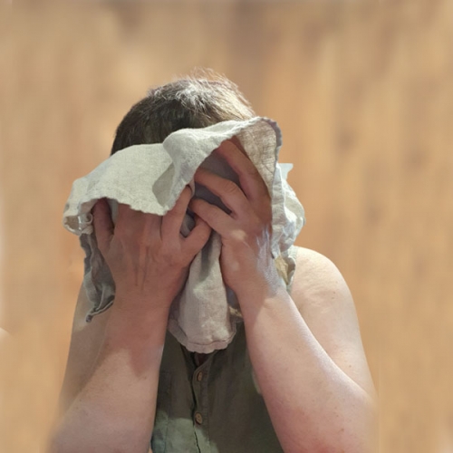 ręcznik konopny do twarzy, hemp towel for face.