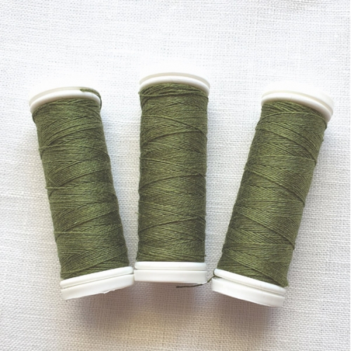 nici lniane zielony karczoch, Artichoke Green linen threads.