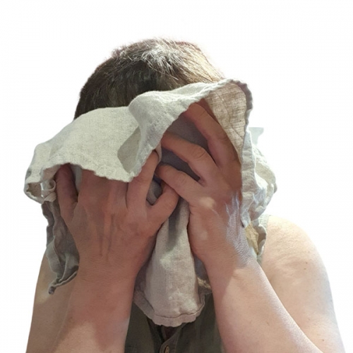ręcznik lniany do twarzy linen face towel