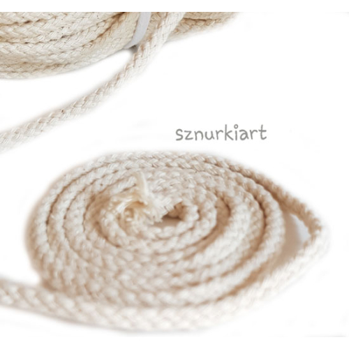 sznurek bawełniany pleciony braided cotton cord