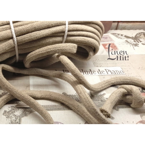 gruby sznurek lniany, thick linen cord.