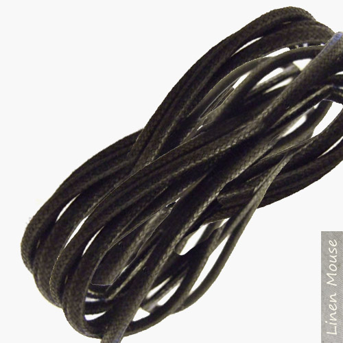 Sznurek Bawełniany Woskowany 4,5 mm CZARNY motek 10 metrów