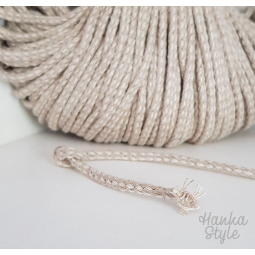 sznurek lniany pleciony plaited linen cord