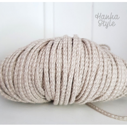 sznurek lniany pleciony plaited linen cord