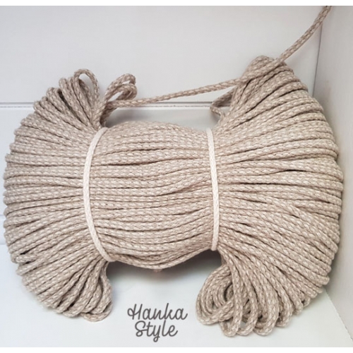 sznurek lniany pleciony plaited linen cord