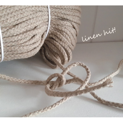 sznurek lniany pleciony linen plaited cord