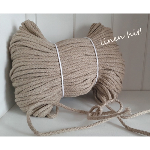 sznurek lniany pleciony linen plaited cord