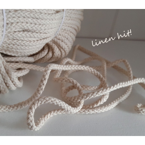 sznurek lniany pleciony linen plaited cord