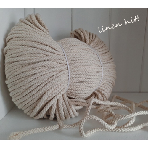 sznurek lniany pleciony linen plaited cord