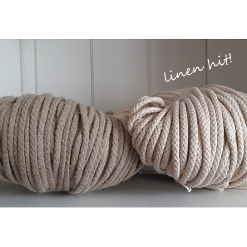 sznurek lniany pleciony linen plaited cord