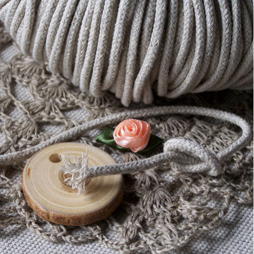 sznurek lniany pleciony plaited linen cord