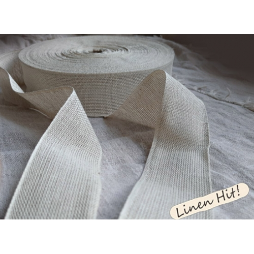 taśma lniana szeroka linen ribbon