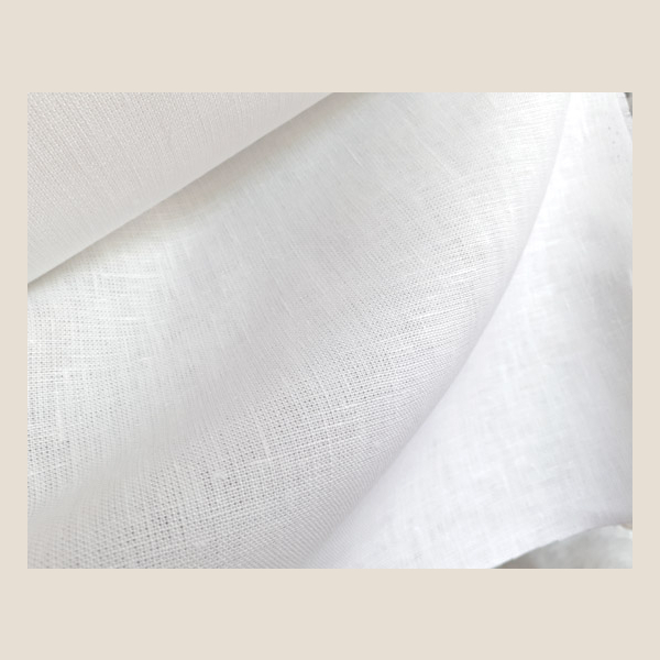 biała tkanina lniana white linen fabric