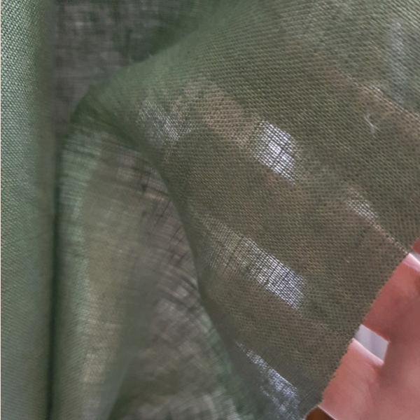 zielony zmiękczany len, green softened flax.