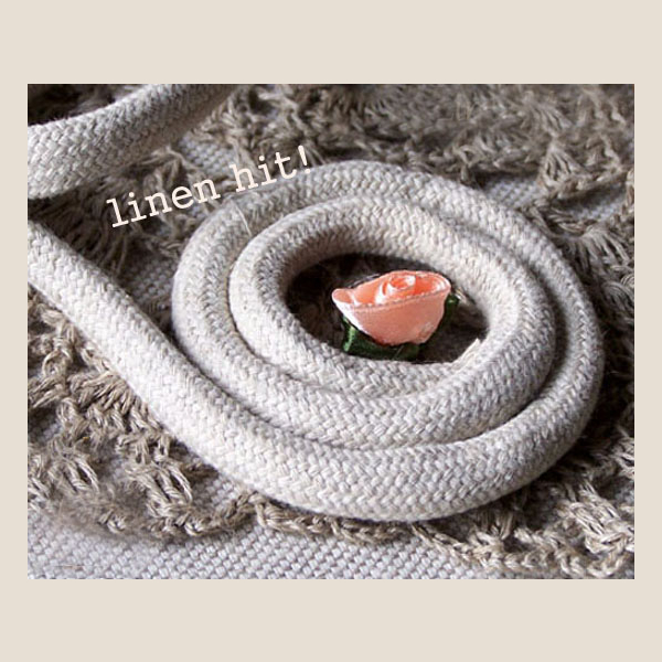 lina lniana pleciona plaited linen rope