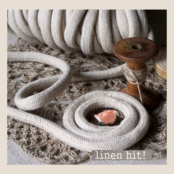 lina lniana pleciona plaited linen rope