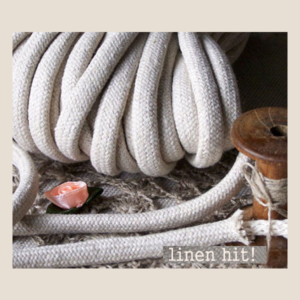 lina lniana pleciona plaited linen rope