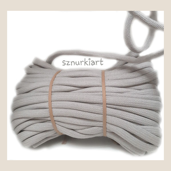 sznurek bawełniany szary grey cotton cord