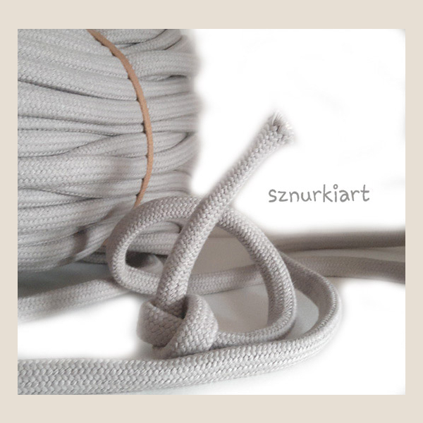sznurek bawełniany szary grey cotton cord