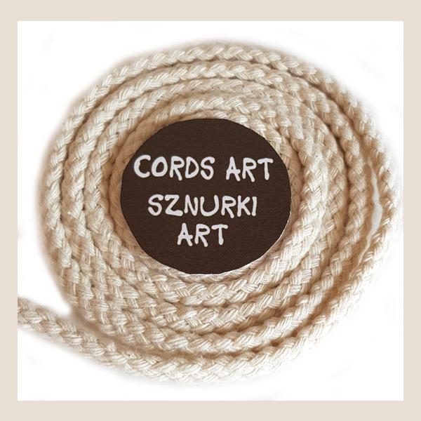 sznurek bawełniany pleciony braided cotton cord