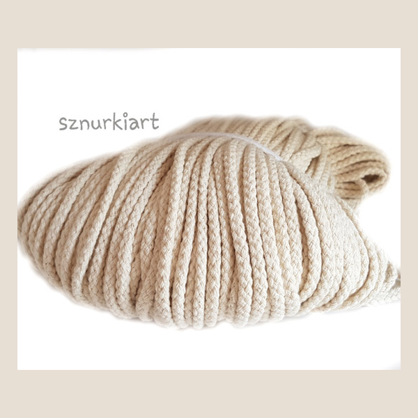 sznurek bawełniany pleciony braided cotton cord