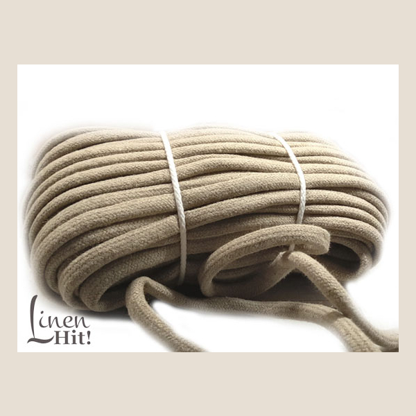 gruby sznurek lniany, thick linen cord.