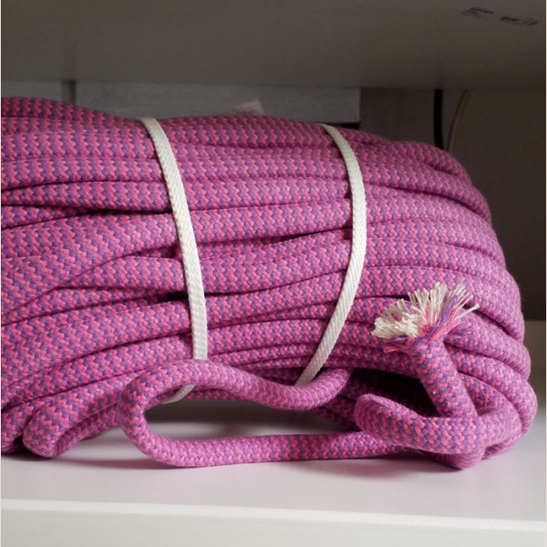 Sznur Bawełniany 8 mm Jodełka Róż / Fiolet