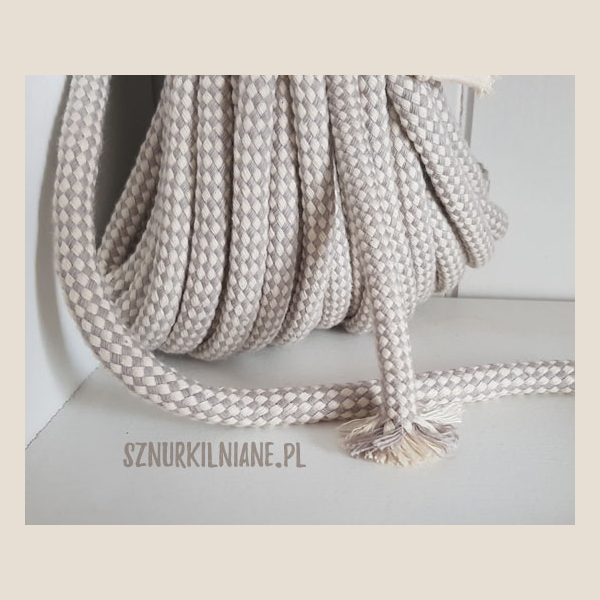 lina w kratkę cotton rope checkered