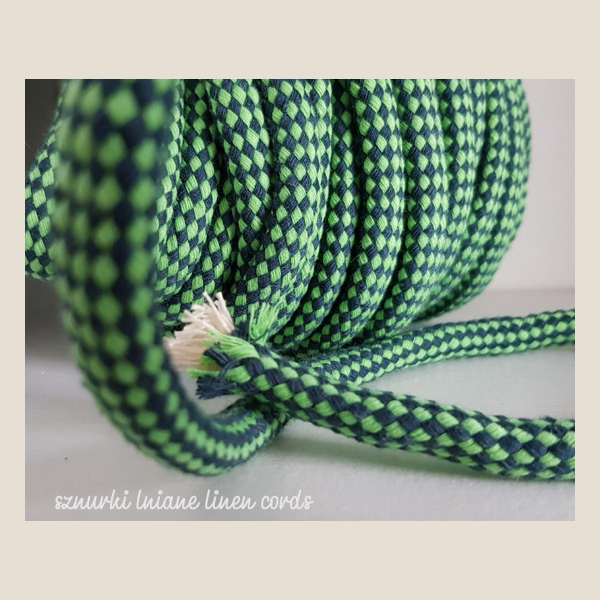 lina w kratkę cotton rope checkered