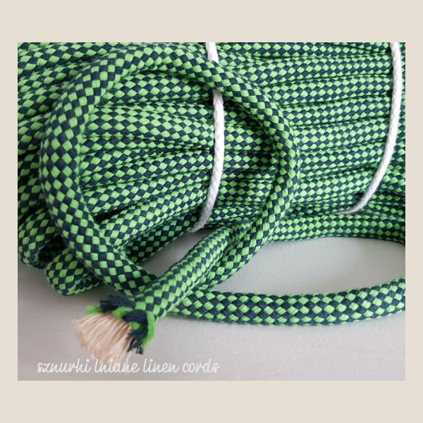 lina w kratkę cotton rope checkered