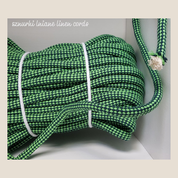 lina w kratkę cotton rope checkered