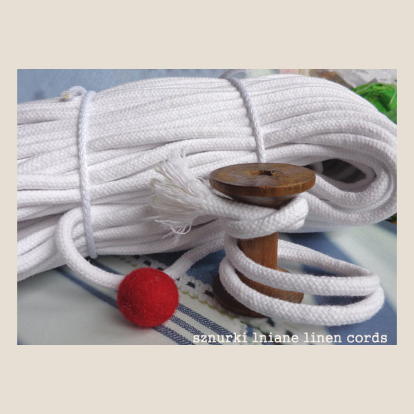 sznurek bawełniany  z wypełnieniem cotton cord with filling
