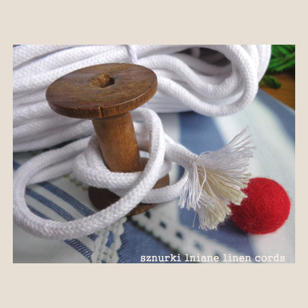 sznurek bawełniany  z wypełnieniem cotton cord with filling