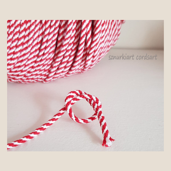 sznurek bawełniany pleciony plaited cotton cord