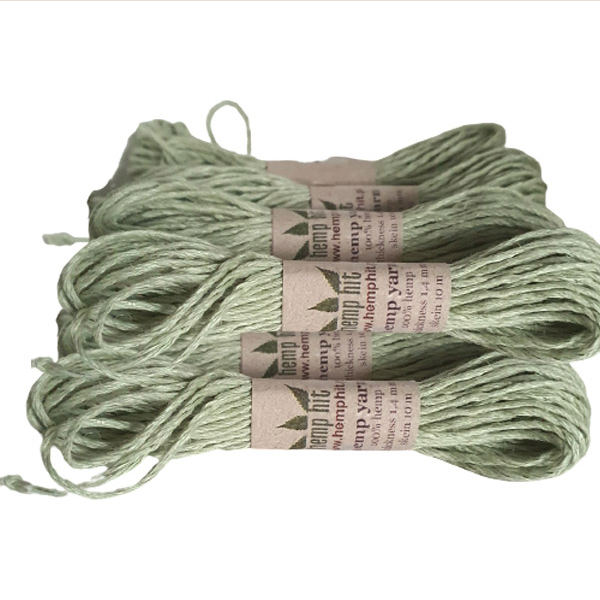 przędza konopna ręcznie barwiona, hemp yarn.