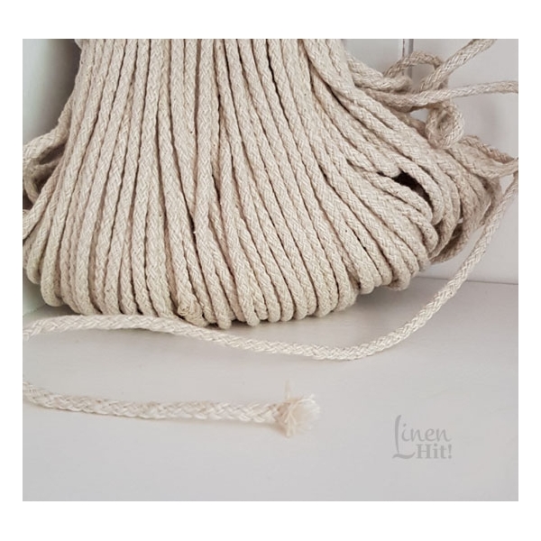 sznurek lniany pleciony plaited linen cord