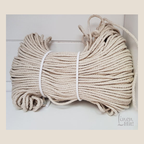 sznurek lniany pleciony plaited linen cord