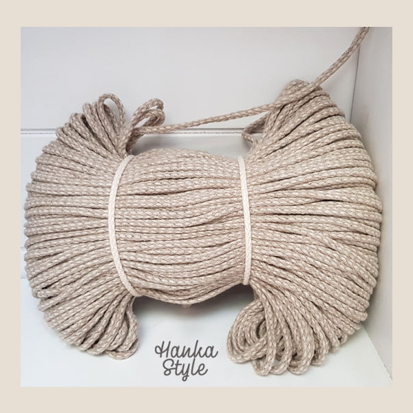 sznurek lniany pleciony plaited linen cord